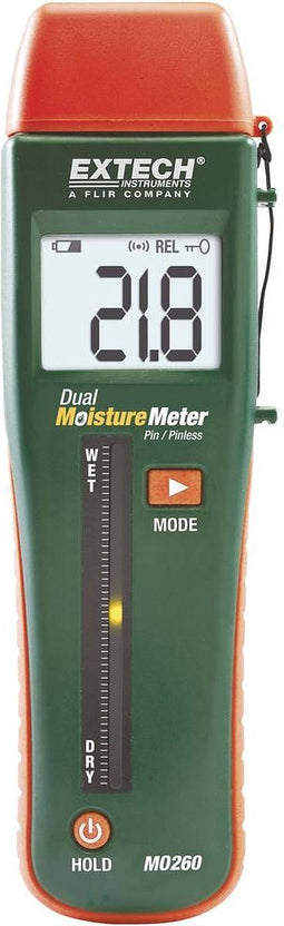 Extech MO260 - vochtmeter - meetbereik bouwvochtigheid 0 tot 99.9 %Vol. - meetbereik houtvochtigheid (bereik) 0 tot