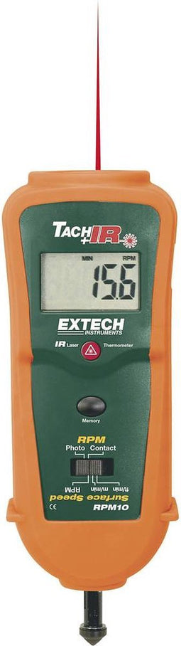 Extech RPM10 Toerenteller Mechanisch, Optisch 0.5 - 19999 omw/min 10 - 99999 omw/min