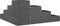 vidaXL - Plantenbak - 4-laags - 80,5x79x36 - cm - massief - grenenhout - grijs