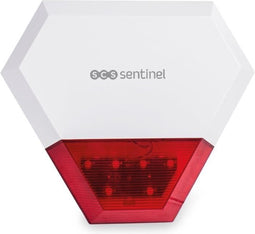 Extra bedrade buitensirene KitAlarm - SCS SENTINEL - Bereik 80m - Geluids- en lichtalarm
