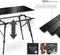 tectake® Campingtafel Tina - Opvouwbare aluminium klaptafel - In hoogte verstelbaar - Zwart