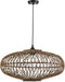 Mica Decorations Linar Hanglamp - H24 x Ø50 cm - Bamboe - Bruin