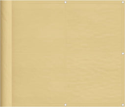 vidaXL - Balkonscherm - 90x500 - cm - 100% - oxford - polyester - zandkleurig