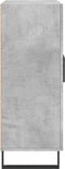 vidaXL - Dressoir - 69,5x34x90 - cm - bewerkt - hout - betongrijs
