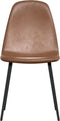 vidaXL - Eetkamerstoelen - 2 - st - 45x54,5x83 - cm - kunstleer - glanzend - bruin