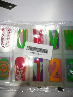 EXXO #20162 - Extra Lichtbak Letter Set - met 104 Letters gesorteerd - Gekleurd