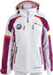 Exxtasy - Brookside - Exxtasy Wintersportjas - 34 - Wit/Paars/Orange