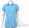 Exxtasy - Dumont - Dames Blouse - 38 - Lichtblauw/Roze