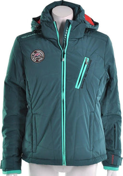 Exxtasy Girona Ladies Snow Jacket - Sportjas - Dames - Maat 40 - Mallard groen;Oranje