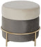 Voetensteun DKD Home Decor Bruin Grijs Gouden Metaal 48 x 48 x 46 cm
