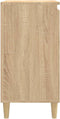 vidaXL - Nachtkastje - 40x35x70 - cm - bewerkt - hout - sonoma - eikenkleurig