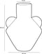 Mica Decorations Stratt Vaas - Keramiek - H28 x Ø22 cm - Groen