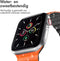 imoshion Siliconen magnetisch bandje - Geschikt voor Apple Watch 1, 2, 3, 4, 5, 6, 7, 8, 9, 10 (42 mm), SE - 38/40/41 mm - Oranje & Zwart - One Size