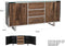 Richmond Interiors Dressoir Kensington 2-deuren 3-laden incl. glas (Silver)