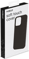 Celly Cromo Siliconen hoesje - Geschikt voor Apple iPhone 15 - TPU Back Cover - Microfiber - Zwart