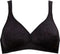 Triumph Elegant Cotton N - Beugelloze beha - Bloemmotief - Zwart - Maat C85
