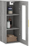 vidaXL - Hangkast - 34,5x34x90 - cm - grijs - sonoma - eikenkleurig