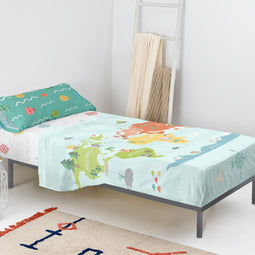 Happy Friday Sheet set 2 pieces World map 180x270 cm (Single) Multicolor