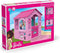 Kinder speelhuisje Barbie buiten, roze met fuchsia dak