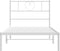vidaXL - Bedframe - met - hoofdbord - metaal - wit - 100x200 - cm