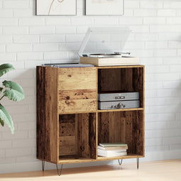 vidaXL - Media - Kast - Artisan - Eiken - 84.5x38x90 - cm - Bewerkt - Hout