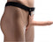SM Hollow Silicone Dildo Strap-On - Beige