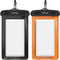Earkings Drybag - Waterdichte telefoonhoesjes - Onderwater hoesje voor alle telefoons - Zwart & Oranje (2 stuks)
