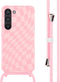 iMoshion Hoesje Geschikt voor Samsung Galaxy S23 Hoesje Met Koord - iMoshion Siliconen design hoesje met koord - Roze / Retro Pink