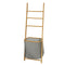 SoBuy FRG263-N - Badkamerrek - 3 Stangen - Uitneembare Wasmand - Bamboe
