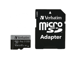 Verbatim Pro - microSDXC 512GB - UHS-Class 3 - 4K-video-ondersteuning
