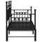 vidaXL - Ligbed - Frame - met - Lade - Zwart - 75x190 - cm - Staal