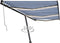 vidaXL - Luifel - automatisch - met - LED - en - windsensor - 600x350 - cm - blauw - wit