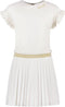 Like Flo F211-5841 - Meisjes Jurk - Off white met gouden glitter - Maat 140