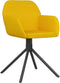 vidaXL - Eetkamerstoelen - draaibaar - 2 - st - fluweel - geel