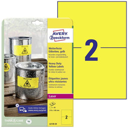 Avery etiketten L6130-20 210x148mm