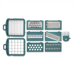 Livoo MEN435 - Multifunctionele mandoline - 8 roestvrijstalen messen - Opvangbak 1,5 liter