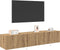 vidaXL - TV - Wandmeubels - met - LED-verlichting - 2 - stuks - Artisan - Eiken - 80x35x31 - cm