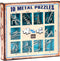 Eureka Metal Puzzle set - 10 Metal puzzles set - Blue (only available in display 52473355)