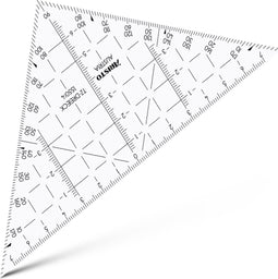 Aristo geodriehoek - schaalverdeling 16 cm - flexibel - transparant - zonder facet - AR-1550-4