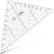 Aristo geodriehoek - schaalverdeling 16 cm - flexibel - transparant - zonder facet - AR-1550-4