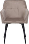 JASMIN - Eetkamerstoel - Beige - Fluweel