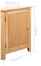 vidaXL - Hoekkast - 59x45x80 - cm - massief - eikenhout