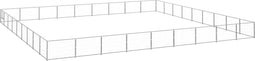 vidaXL - Hondenkennel - 81 - m² - staal - zilverkleurig