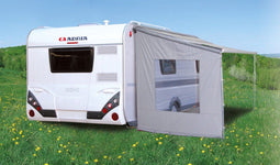 Eurotrail Universele zijwand - Caravan zijwand met raam - 212x180/230 cm - Grijs
