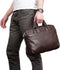Knomo StanFord Leather slim laptop carrier 13 Inch bruin