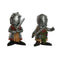 Decoratieve figuren Home ESPRIT Grijs 6 x 4 x 9 cm (2 Stuks)