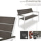 tectake® - Tuinbank - 2-zitsbank met aluminium frame en polywood latten - Max. 250kg - lichtgrijs/wit