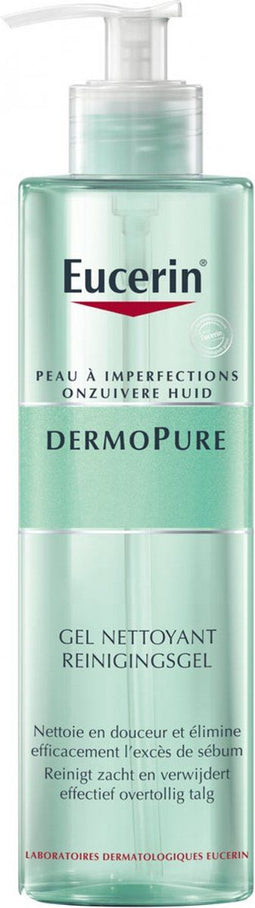 Eucerin DermoPure Reinigingsgel - Zachte, zeepvrije gezichtsreiniger voor de onzuivere huid - Face Cleanser – 400 ml