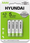 Hyundai AAA Oplaadbare Batterijen - 900 mah - 4 stuks