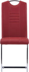 vidaXL - Eetkamerstoelen - 2 - st - kunstleer - rood